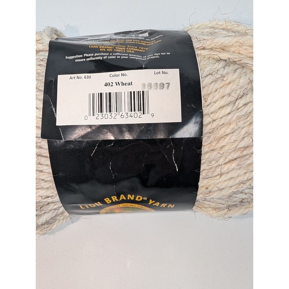 Lion Brand Wool-Ease Chunky Yarn Wheat 402 Bulky Weight 5oz 153yd Acrylic Wool - Picture 5 of 9